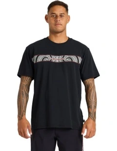 Takarangi Panel T-shirt in Black