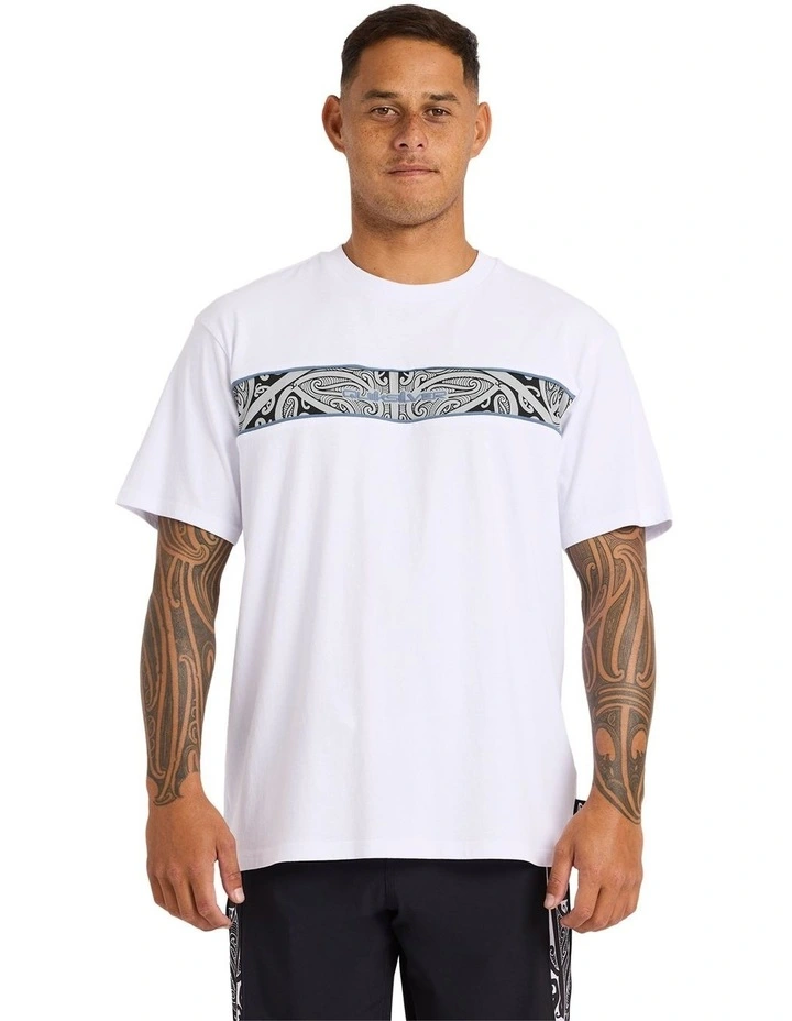Takarangi Panel T-shirt in White image 1