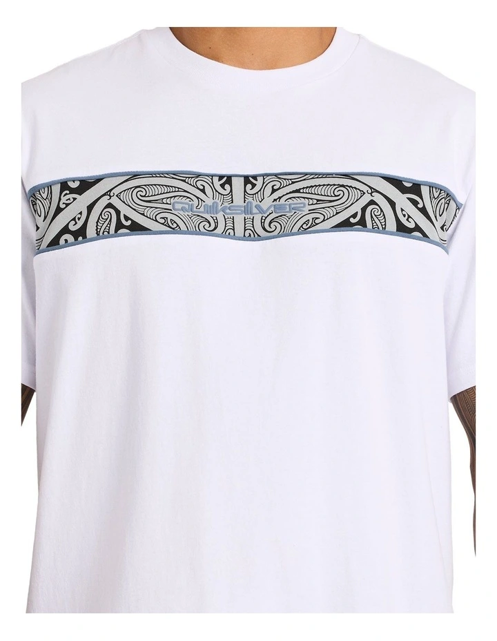 Takarangi Panel T-shirt in White image 4