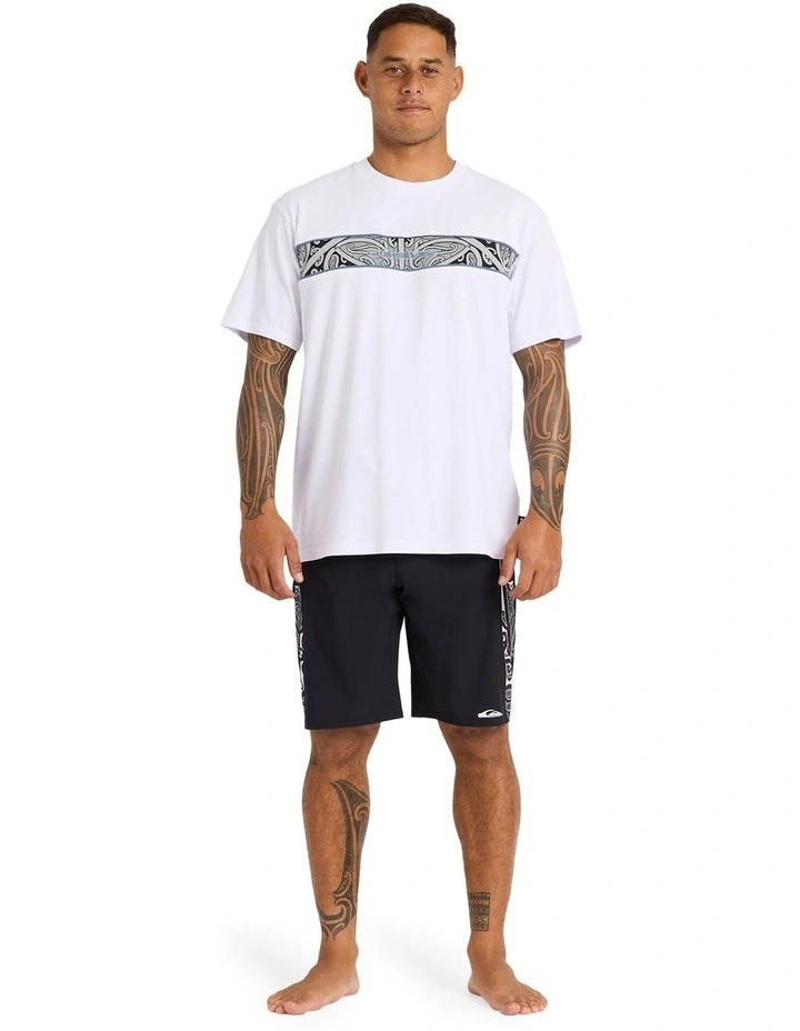 Takarangi Panel T-shirt in White image 5