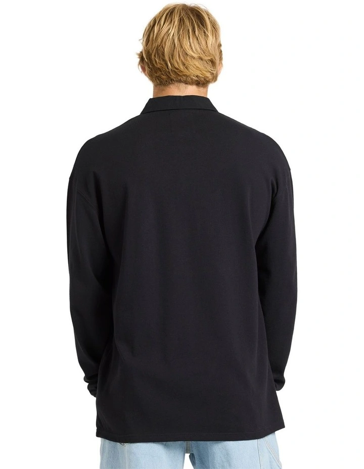 Mercury Rugby Long Sleeve T-shirt in Black image 2