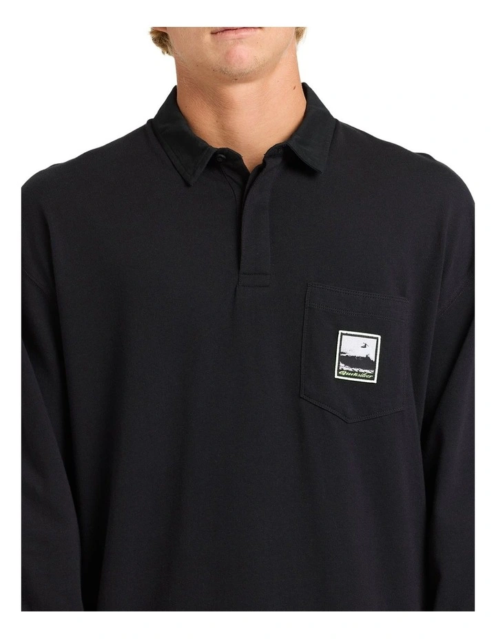 Mercury Rugby Long Sleeve T-shirt in Black image 4