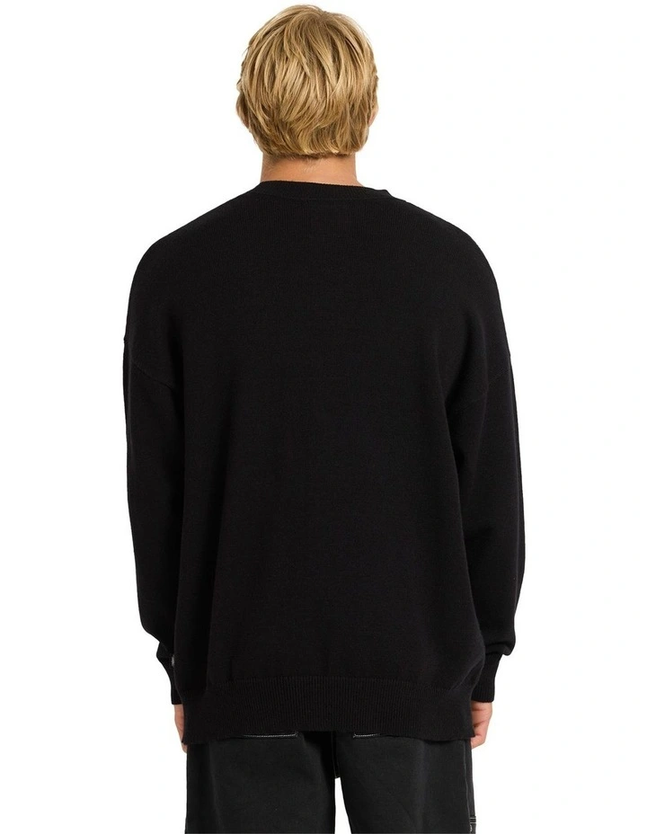 Mercury Work Crew Neck Top in Black image 2