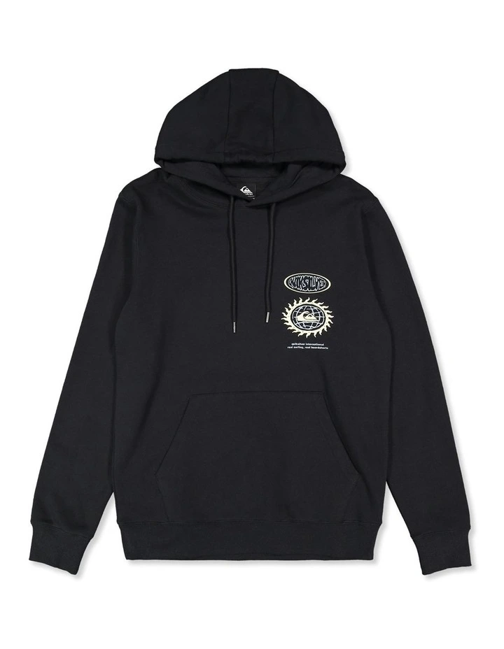 Global Pullover Hoodie in Black image 1