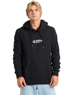 Channel Fix Pullover Hoodie in Black