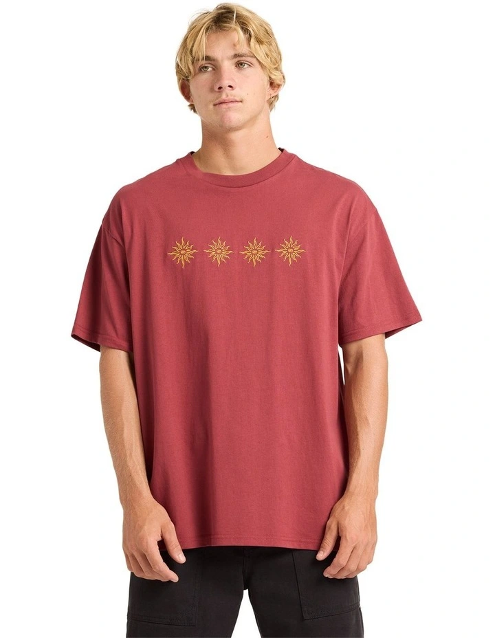 Static Sun T-shirt in Burnt Russet image 1
