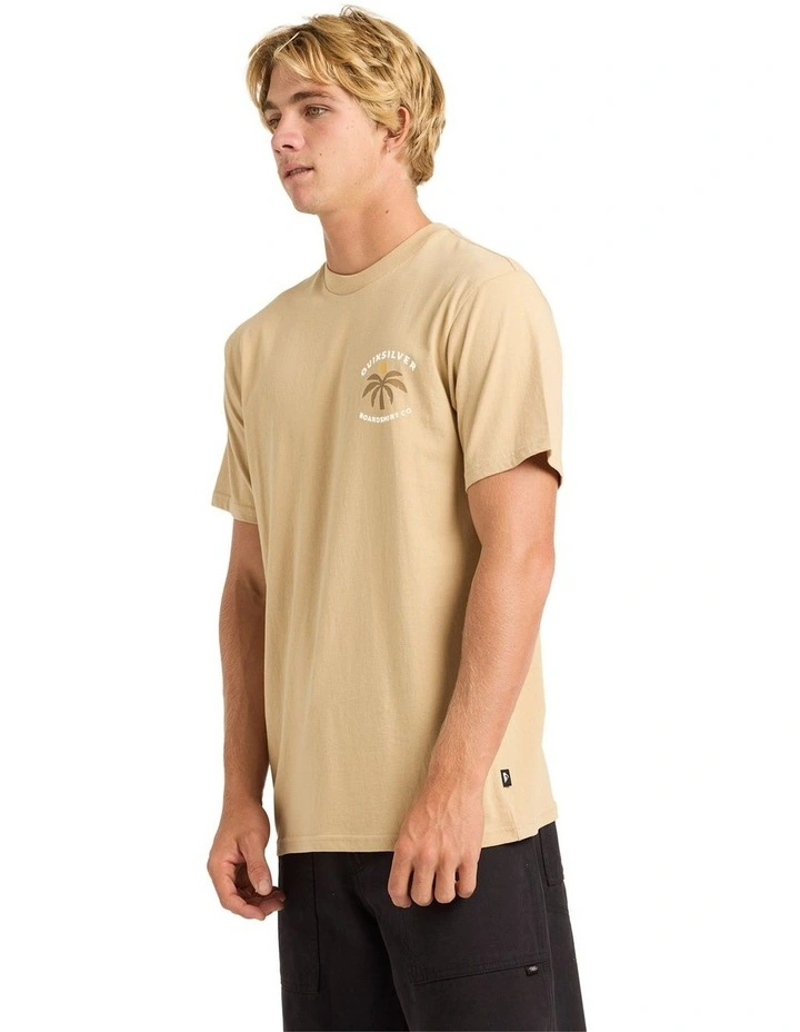 One Palm T-shirt in Khaki image 3