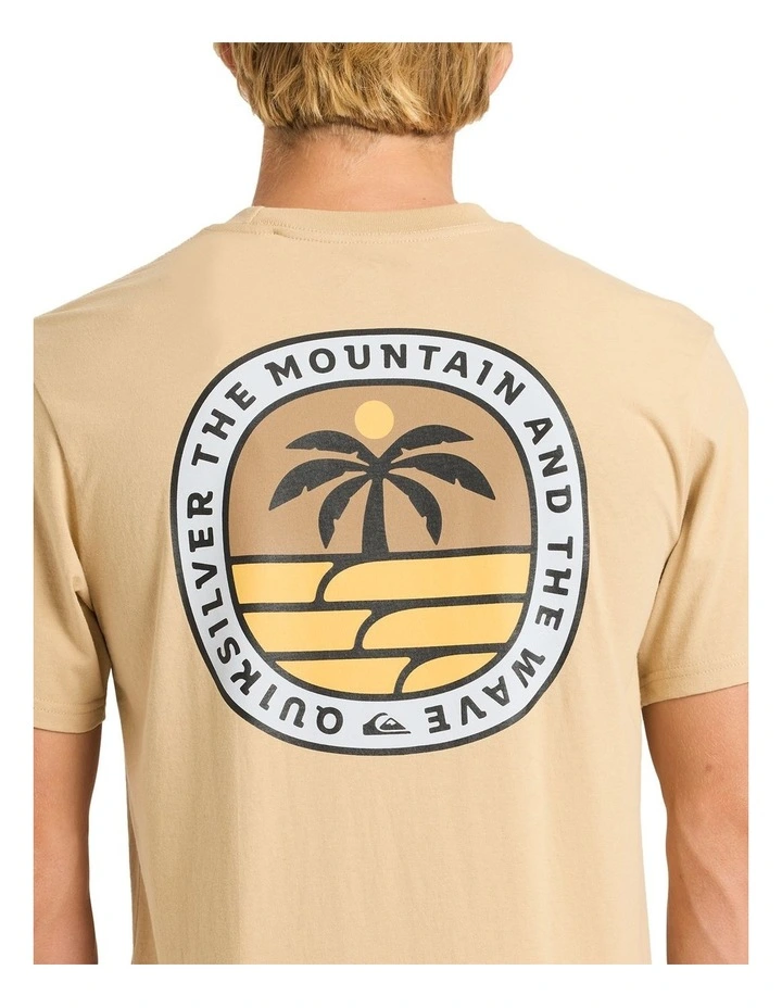 One Palm T-shirt in Khaki image 4