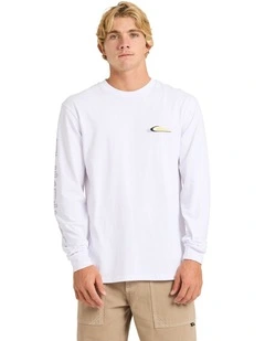 Wrap Drive Long Sleeve T-shirt in White
