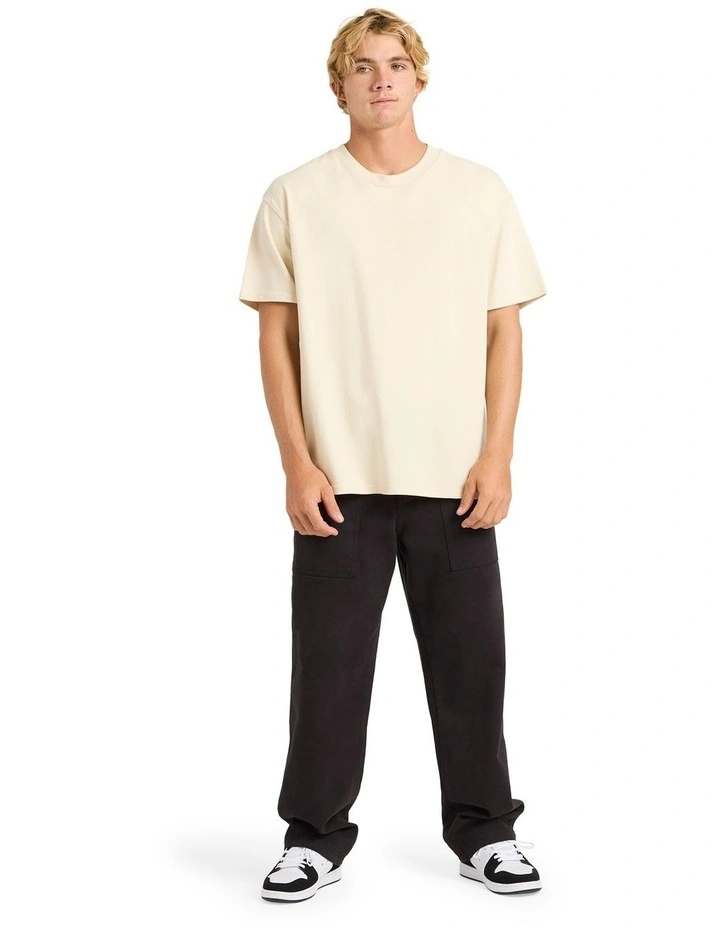 Premium Crew T-shirt in Bone White image 5