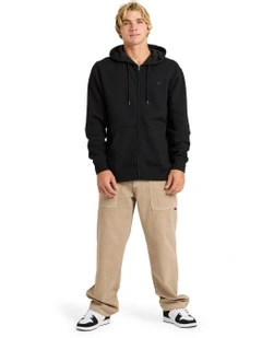 Salt Water Zip Up Hoodie Black