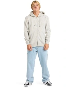 Salt Water Zip Up Hoodie Light Grey Heather