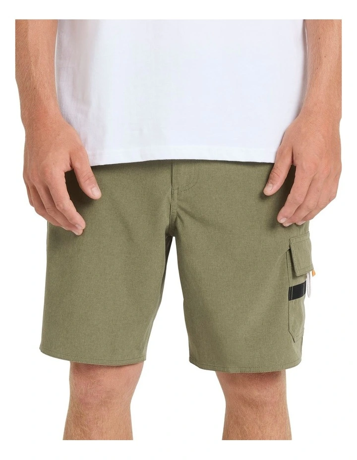 Azimuth Hybrid Shorts in Olive image 1