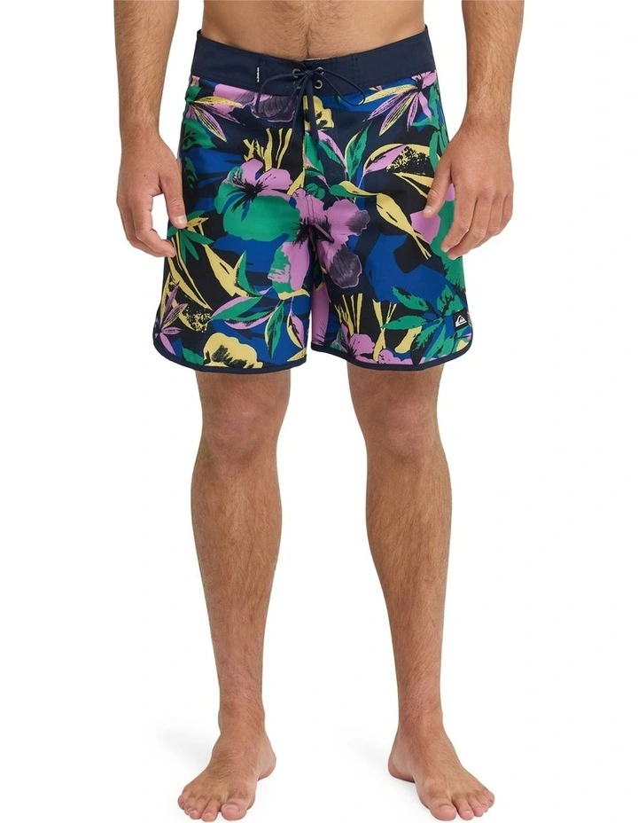 Surfsilk Scallop 18 Boardshorts Dark Navy Interact Floral image 1