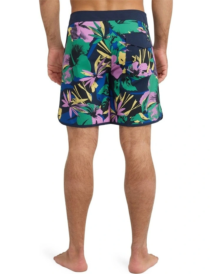 Surfsilk Scallop 18 Boardshorts Dark Navy Interact Floral image 2