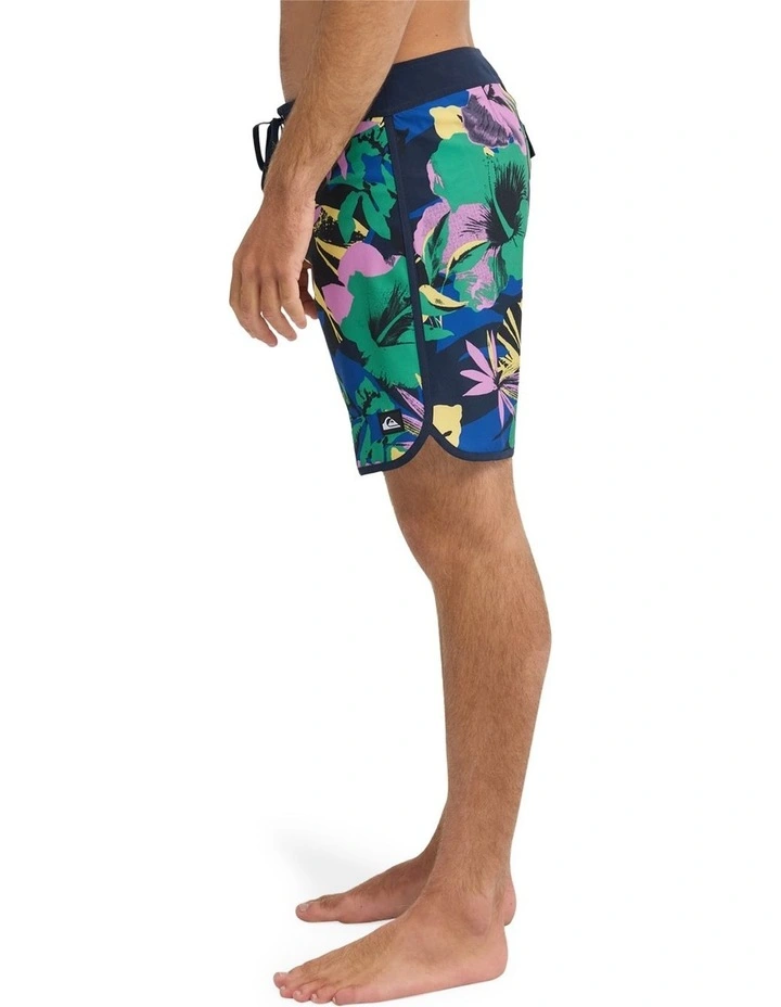 Surfsilk Scallop 18 Boardshorts Dark Navy Interact Floral image 3