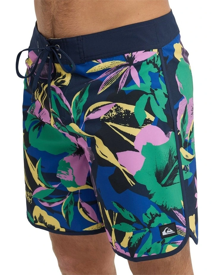Surfsilk Scallop 18 Boardshorts Dark Navy Interact Floral image 4