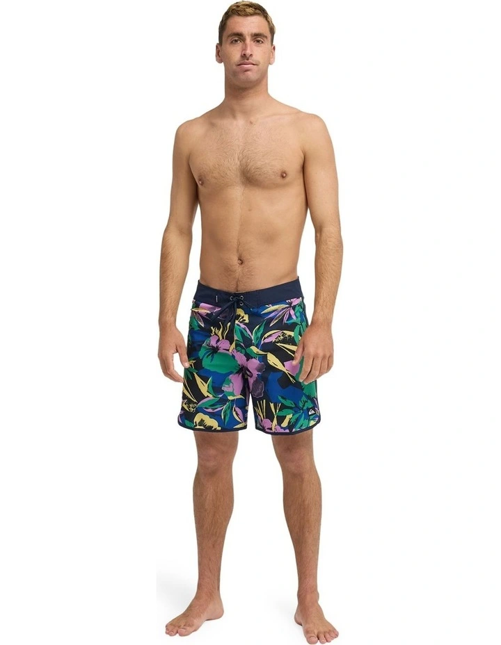 Surfsilk Scallop 18 Boardshorts Dark Navy Interact Floral image 5