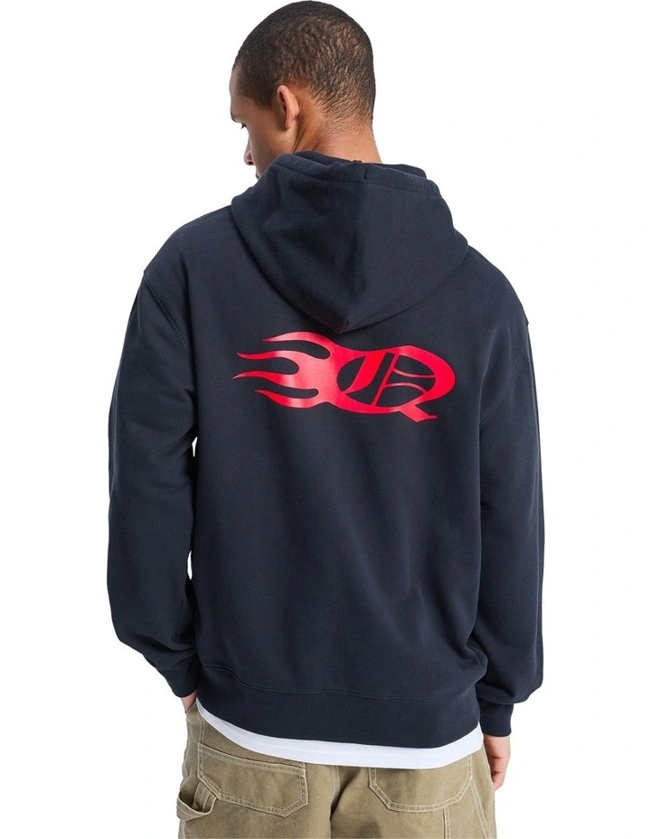 Mercury Trident Zip Up Hoodie in Black image 2