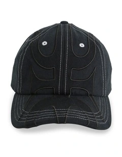 Drifter 6 Panel Mercury Trident Cap in Black