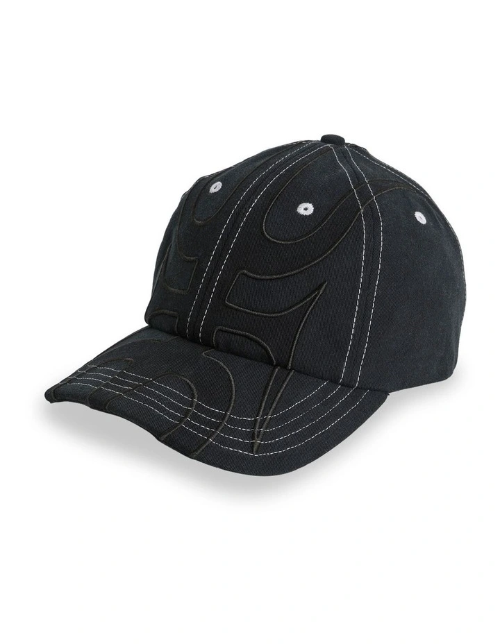 Drifter 6 Panel Mercury Trident Cap in Black image 2