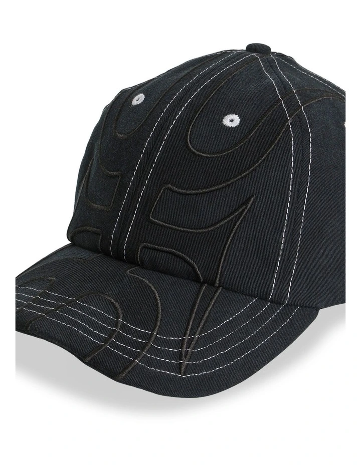 Drifter 6 Panel Mercury Trident Cap in Black image 4