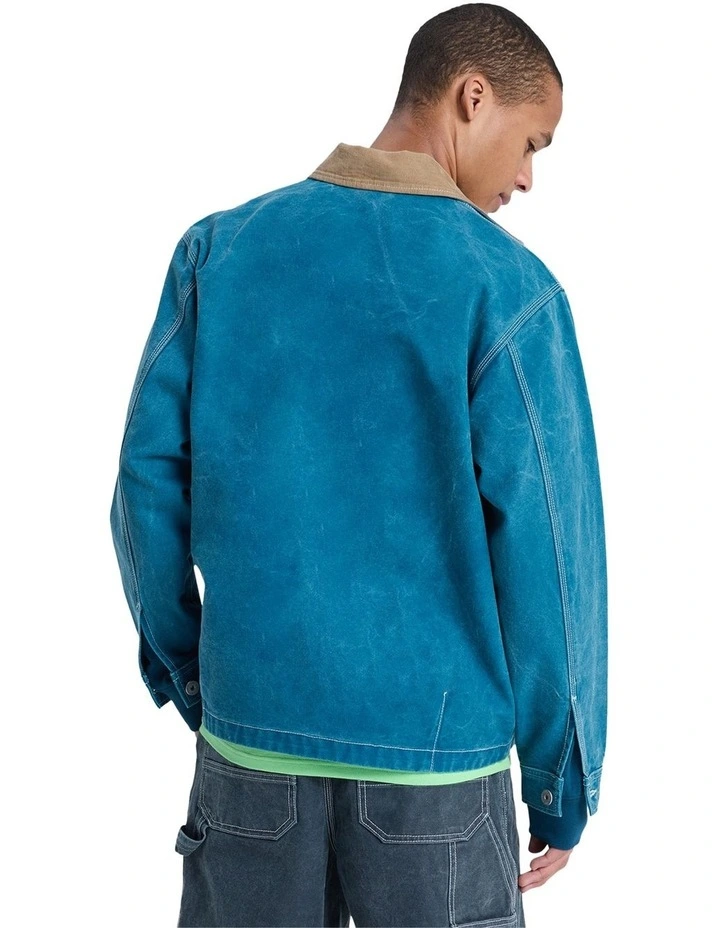 Sharper Pad Unlined Workwear Jacket in Dark Denim image 2