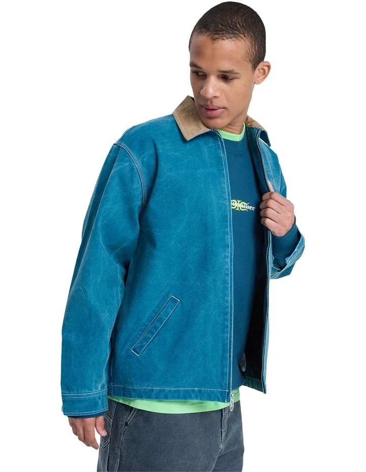 Sharper Pad Unlined Workwear Jacket in Dark Denim image 3