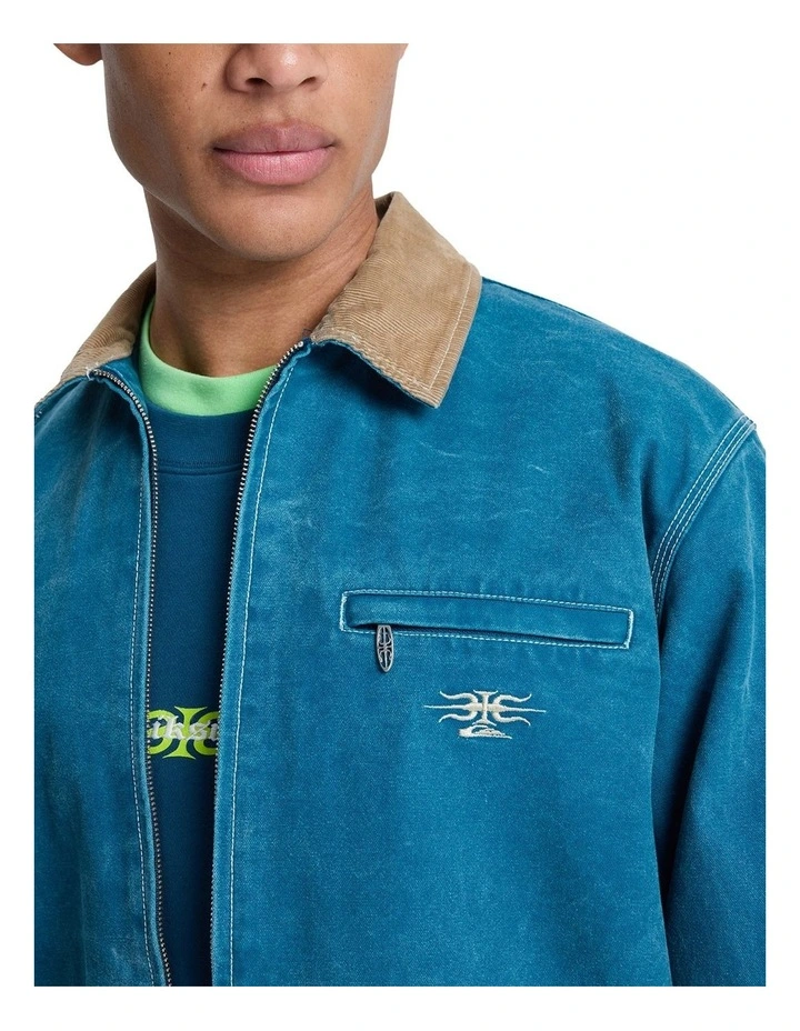 Sharper Pad Unlined Workwear Jacket in Dark Denim image 4