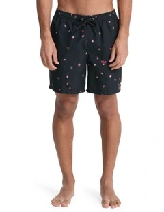 Everyday Printed 17 Swim Shorts Black Fallen Blossom
