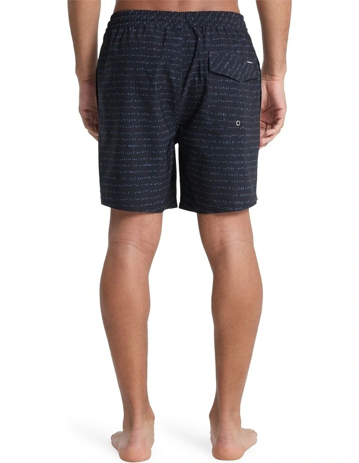 Stretch Printed Volley 17 Swim Shorts Black Quik Thoughts image 2