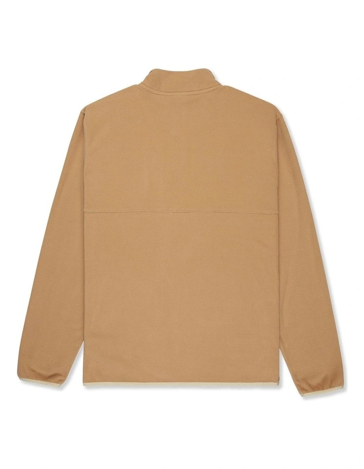 No Destination Half Zip Fleeece Jumper Khaki image 2