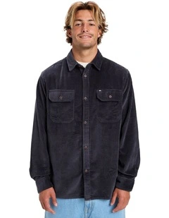 Venturo Cord Long Sleeve Shirt in India Ink