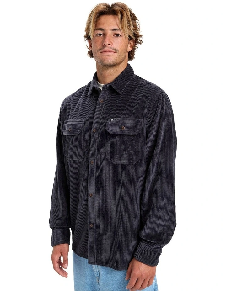 Venturo Cord Long Sleeve Shirt in India Ink image 3