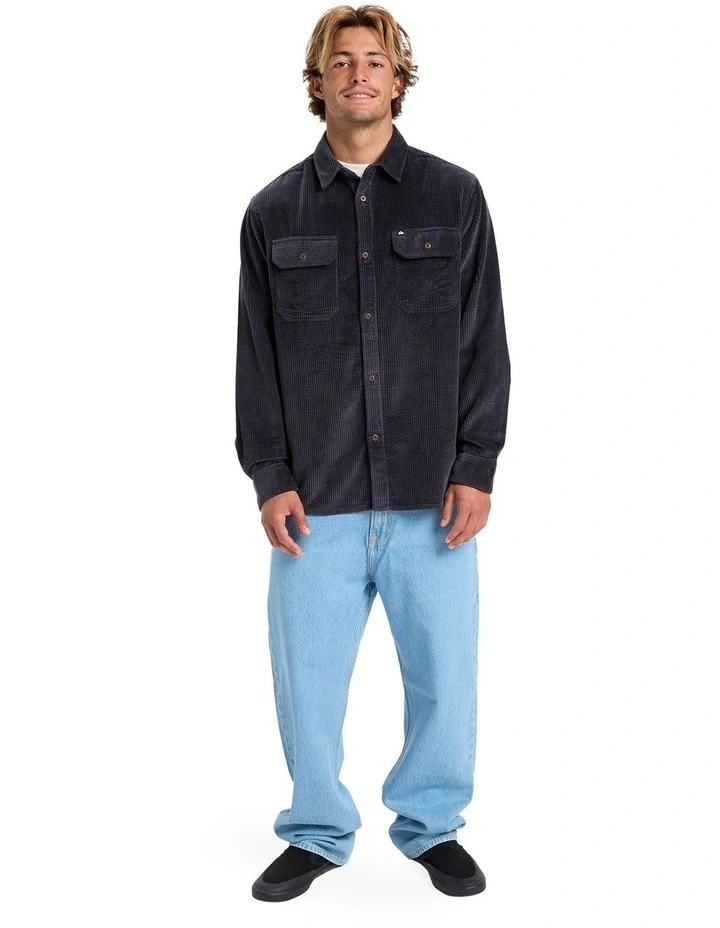 Venturo Cord Long Sleeve Shirt in India Ink image 5