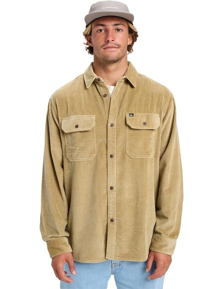 Venturo Cord Long Sleeve Shirt in Sponge image 1