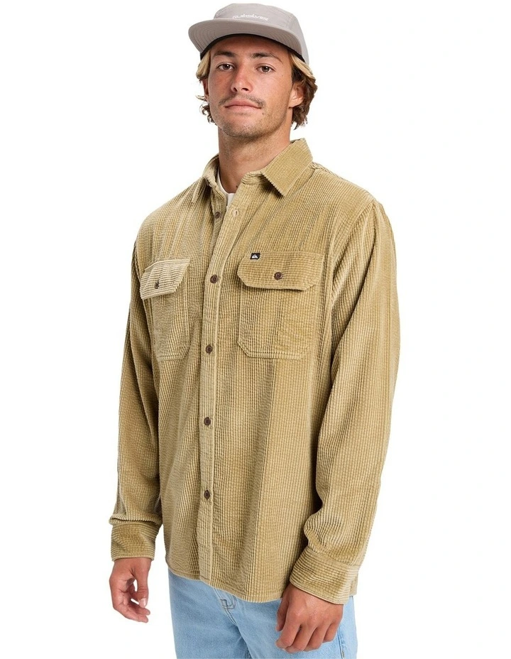 Venturo Cord Long Sleeve Shirt in Sponge image 3