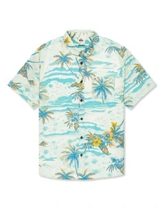 Apero Classic Short Sleeve Shirt Aqua Sundown