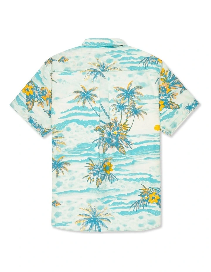 Apero Classic Short Sleeve Shirt Aqua Sundown image 2