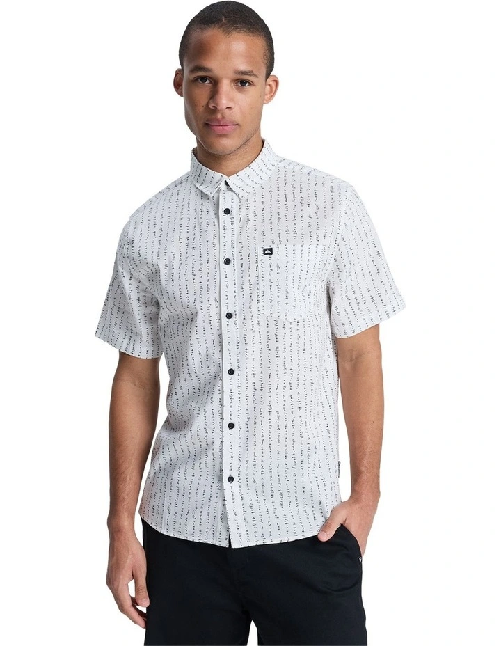 Apero Classic Short Sleeve Shirt in Bone White image 1