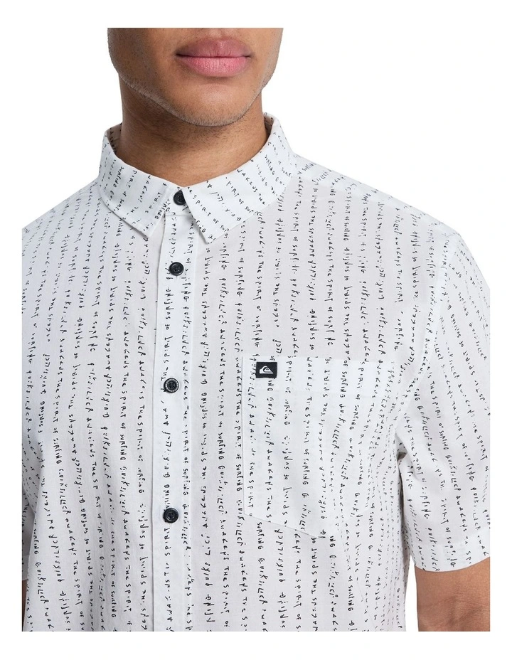 Apero Classic Short Sleeve Shirt in Bone White image 4