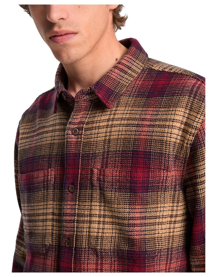 DNA Flannel Shirt in Tobacco Check image 4