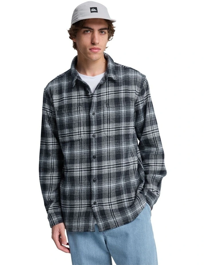 DNA Flannel Shirt in Black Check image 1