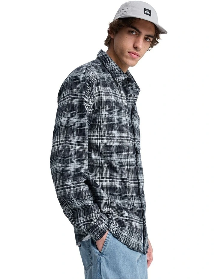 DNA Flannel Shirt in Black Check image 3
