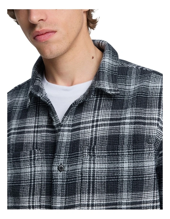 DNA Flannel Shirt in Black Check image 4