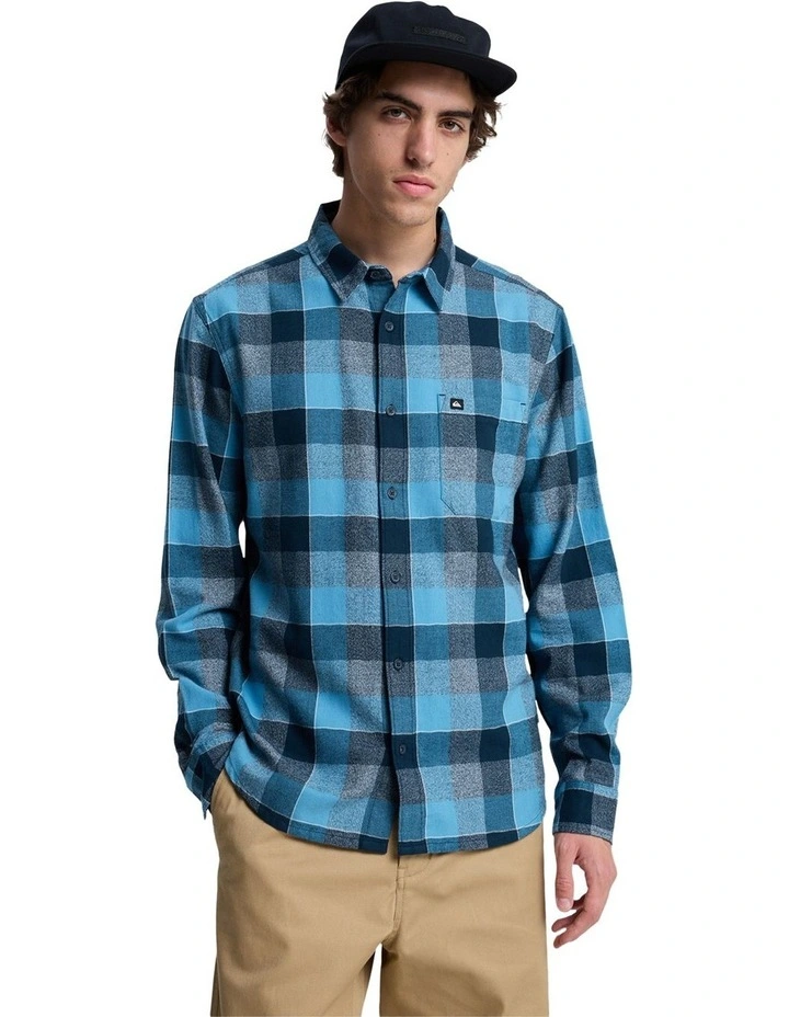 Motherfly Plaid Long Sleeve Shirt in Dark Navy image 1