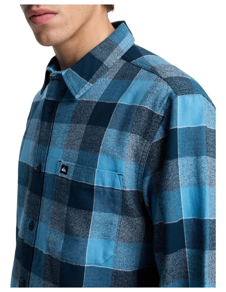 Motherfly Plaid Long Sleeve Shirt in Dark Navy image 4
