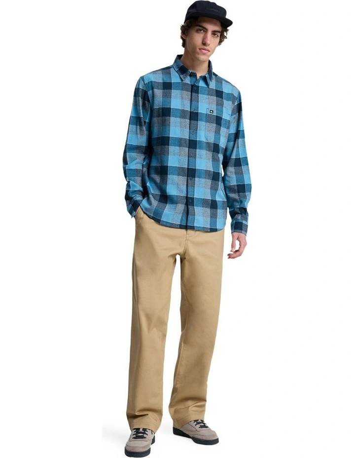 Motherfly Plaid Long Sleeve Shirt in Dark Navy image 5