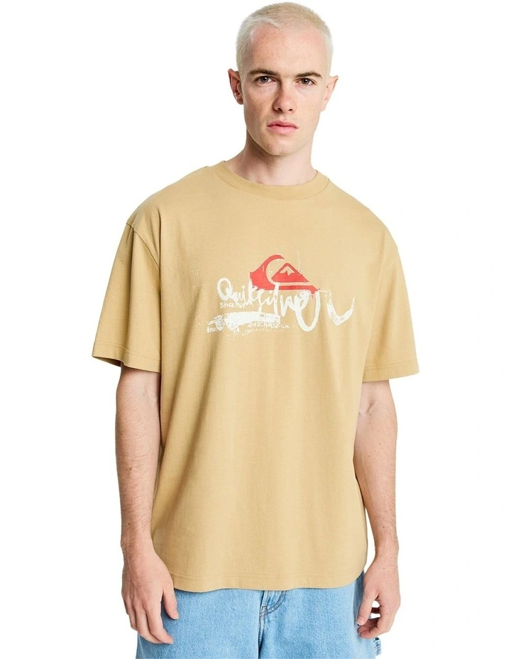Young Gun Drifter T-shirt in Khaki image 1