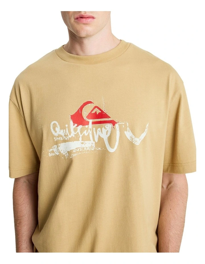 Young Gun Drifter T-shirt in Khaki image 3